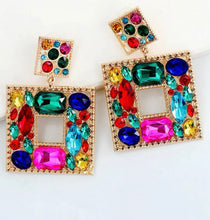 Load image into Gallery viewer, Colorful/Silver Earrings