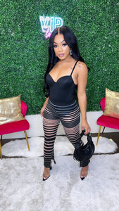 Sheer Strip Pants