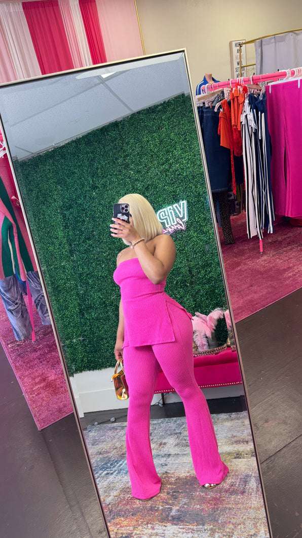 Ribbed Pants Set