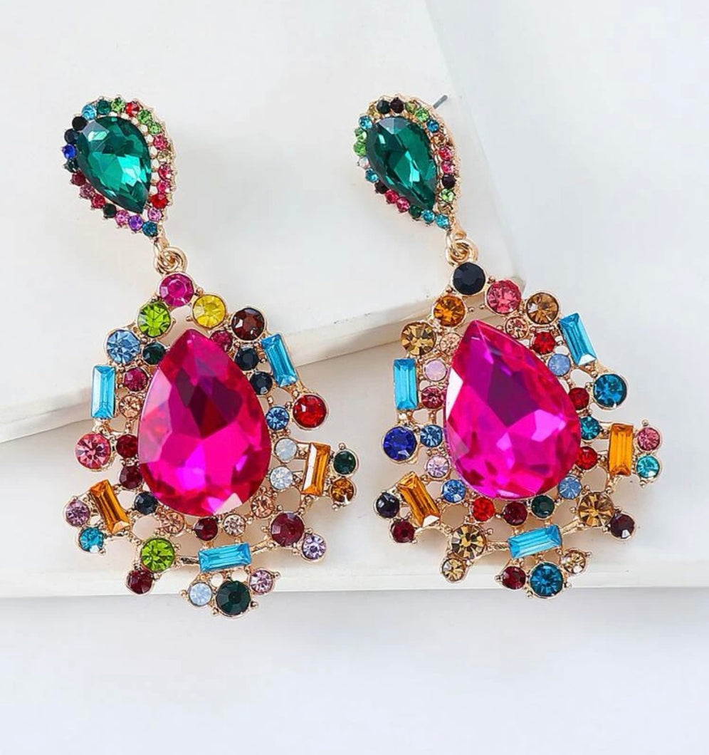 Rein-stone Earrings